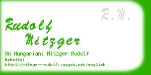 rudolf mitzger business card